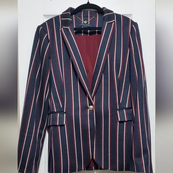 Tommy Hilfiger women's one-button striped blazer - Picture 1 of 2